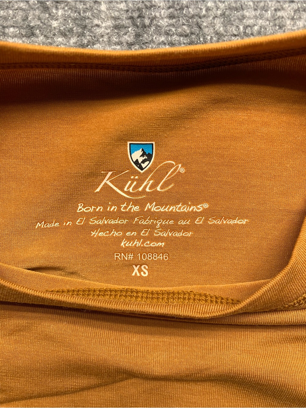 KUHL Women's Long Sleeve Crewneck Top in Mustard Size XS - Picture 3 of 4